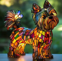 Lampada da Tavolo in Stile Vetrata "Artisan Pup" – Scultura Luminosa a Forma di Cane — vista 2