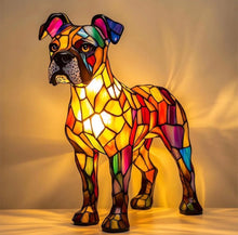 Lampada da Tavolo in Stile Vetrata "Artisan Pup" – Scultura Luminosa a Forma di Cane — vista 4