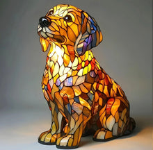 Lampada da Tavolo in Stile Vetrata "Artisan Pup" – Scultura Luminosa a Forma di Cane — vista 5